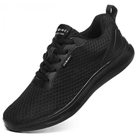 Men's Breathable Mesh Comfortable Gym Sneakers Lightweight Athletic Running Shoes All Black